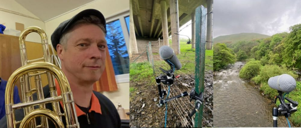 Dan Fox recording in the Westmorland Dales area